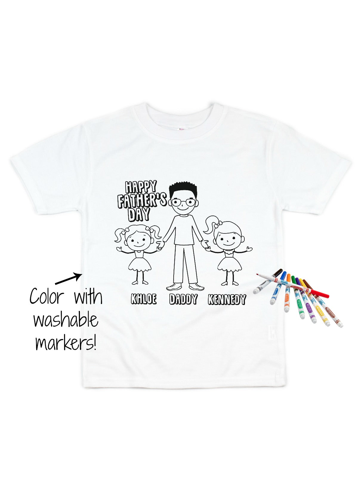 Color Your Own Shirt | Color in Shirt with Washable Markers | Creative Gift for Kids | Kids Birthday Gift | Art Gift for Kids | Kid Activity