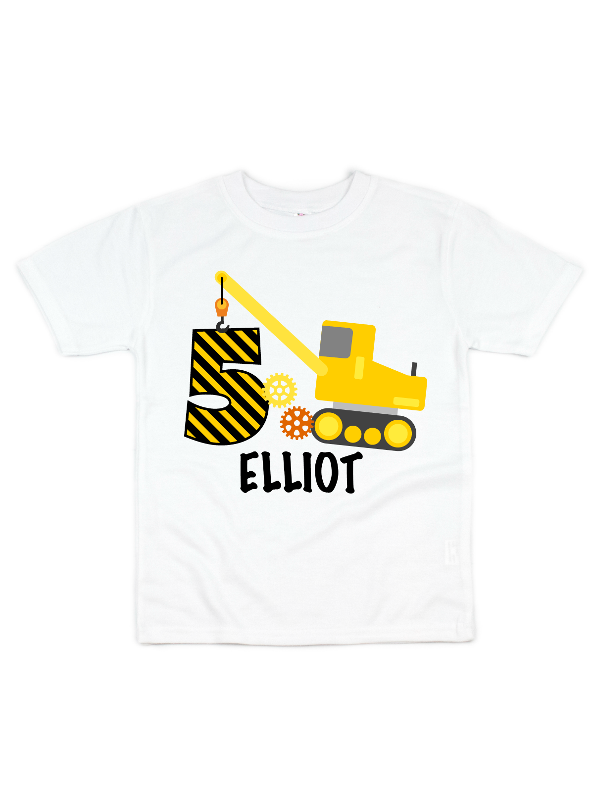 personalized construction birthday shirt