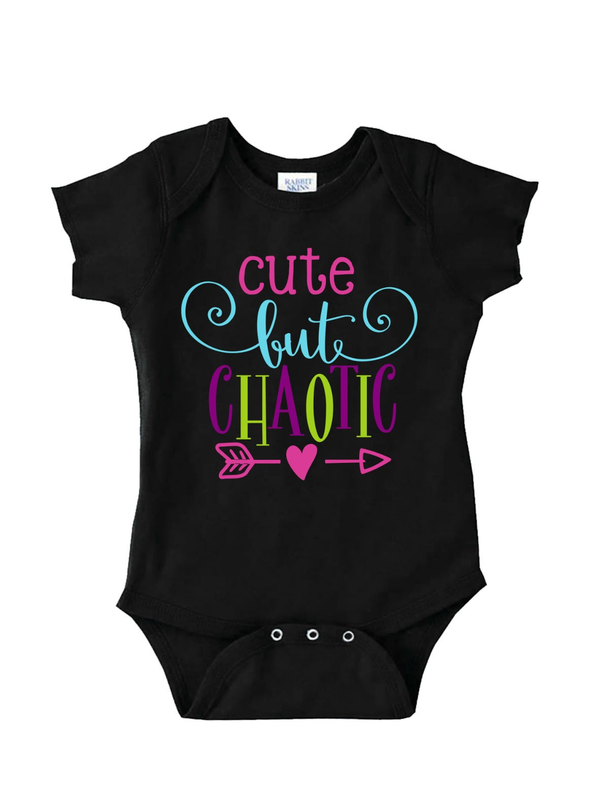 cute but chaotic baby bodysuit