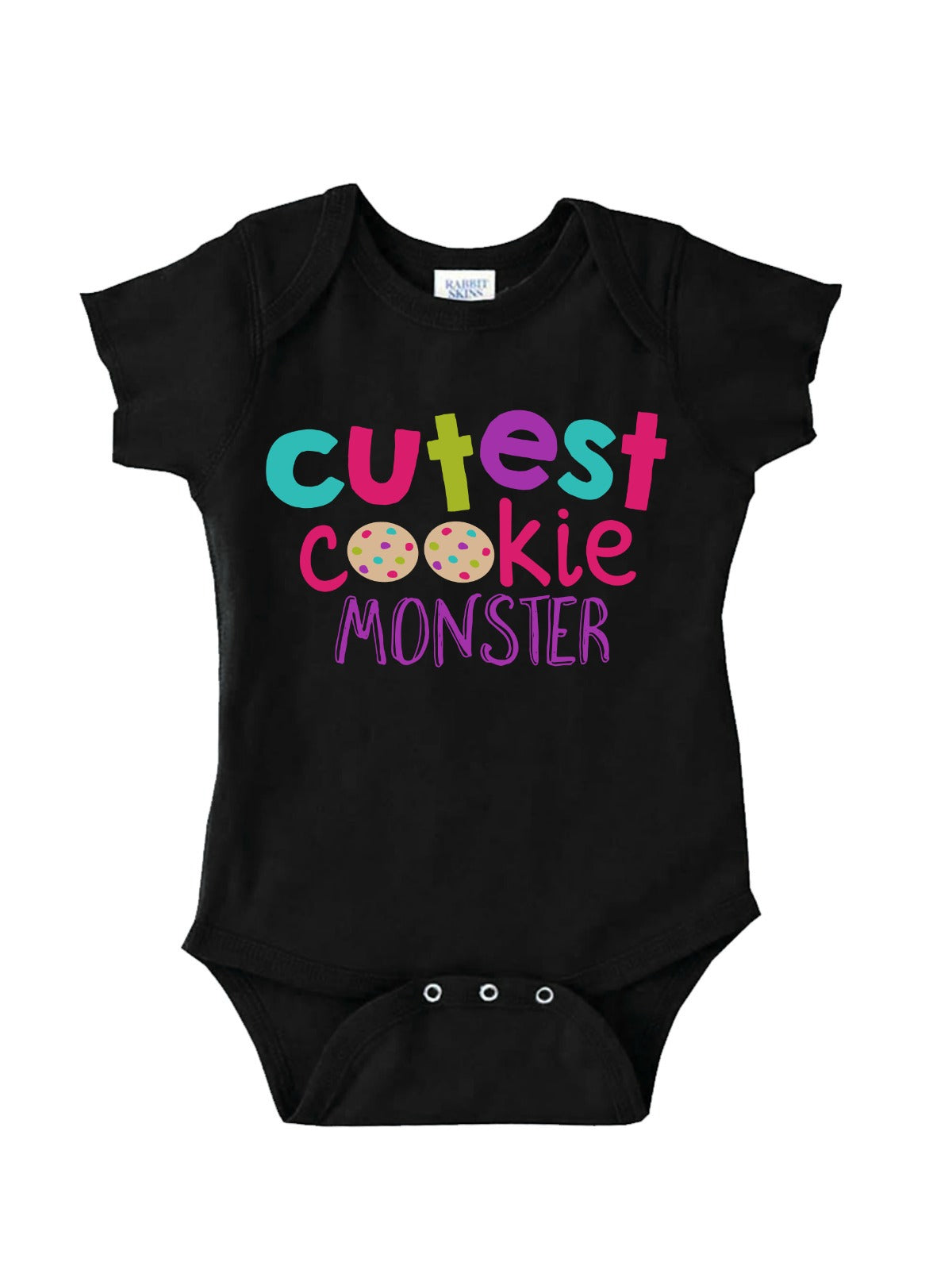 cutest cookie monster black bodysuit