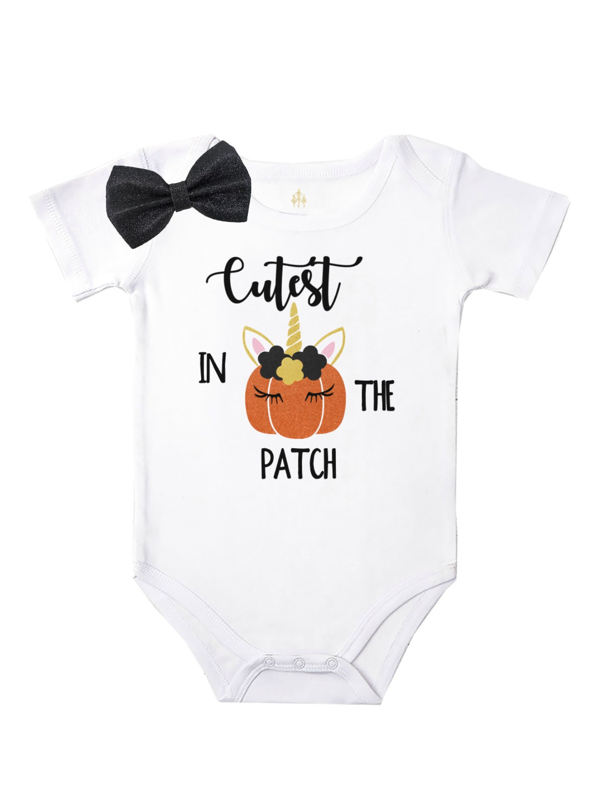 Cutest in the patch baby girl bodysuit
