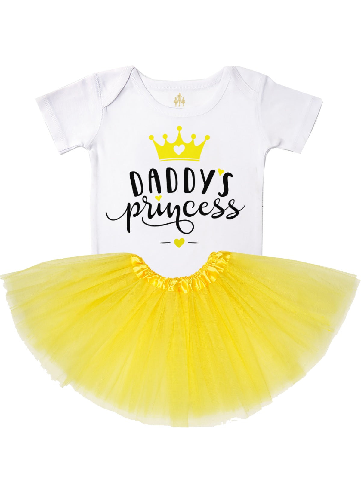 Daddy's princess black and yellow tutu outfit