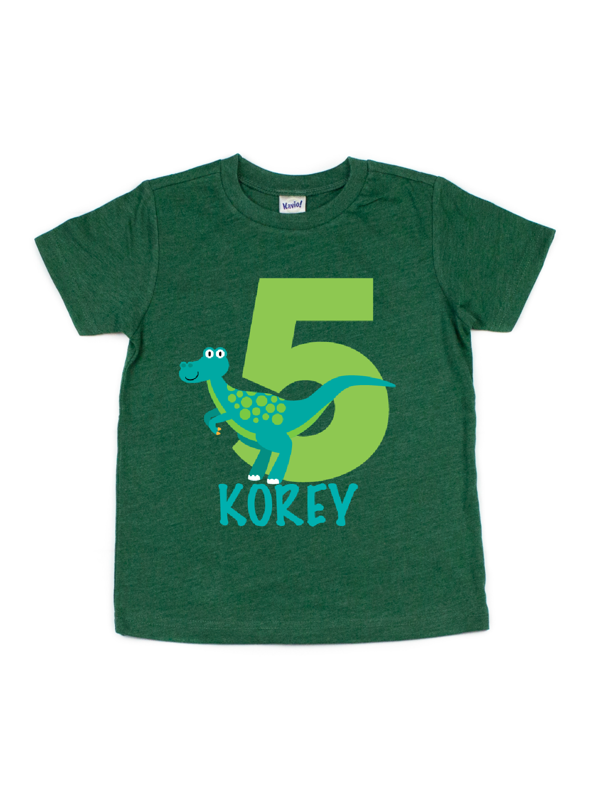 green dinosaur birthday shirt for boys