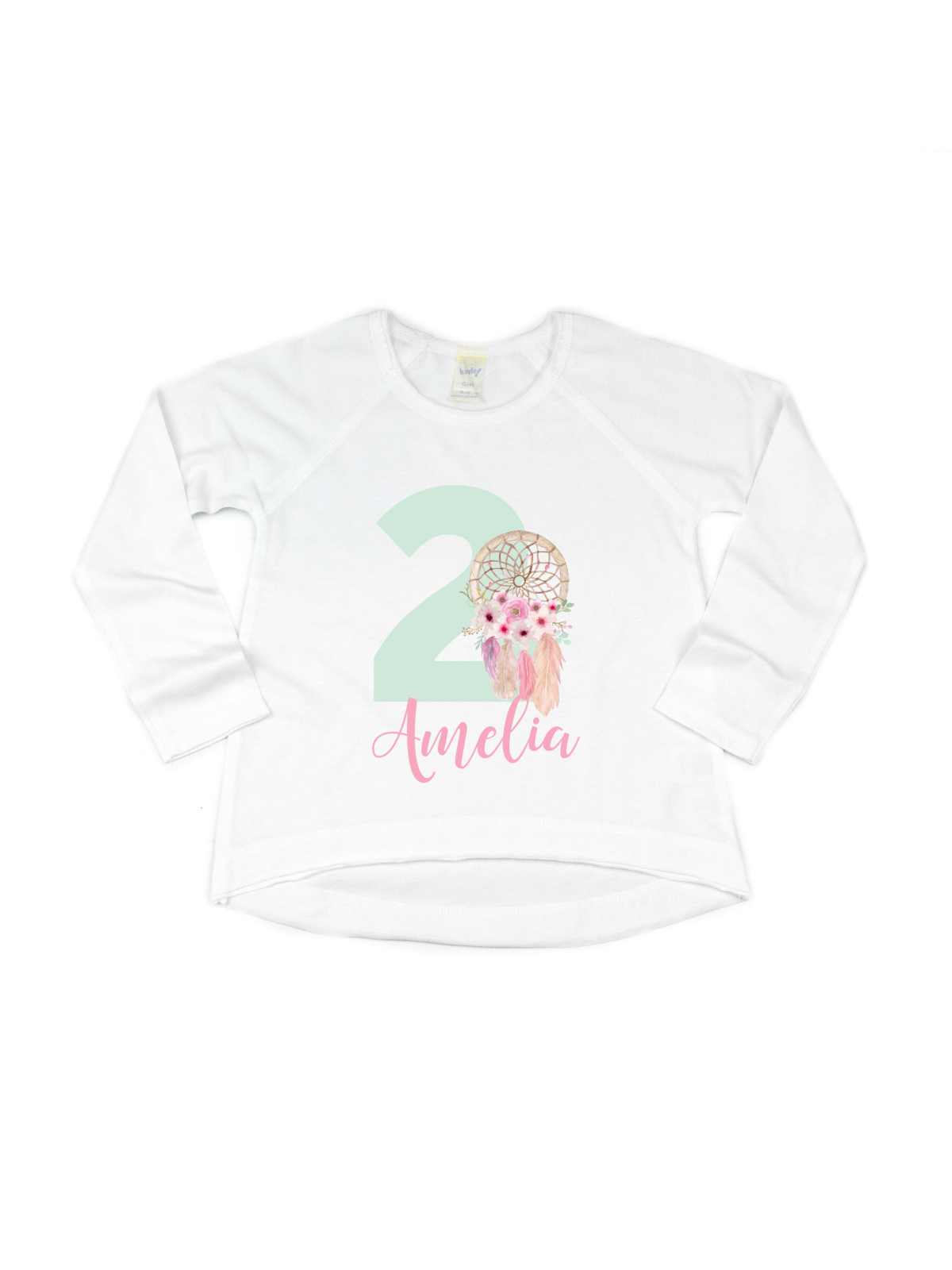 girls long sleeve dreamcatcher shirt