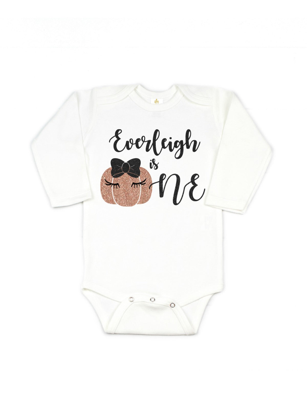 personalized first birthday pumpkin baby girl bodysuit