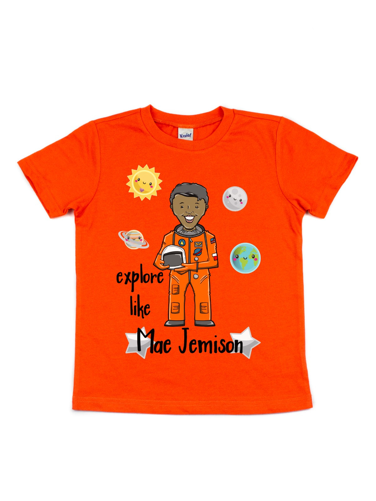 Explore like Mae Jemison Black History Shirt in Orange