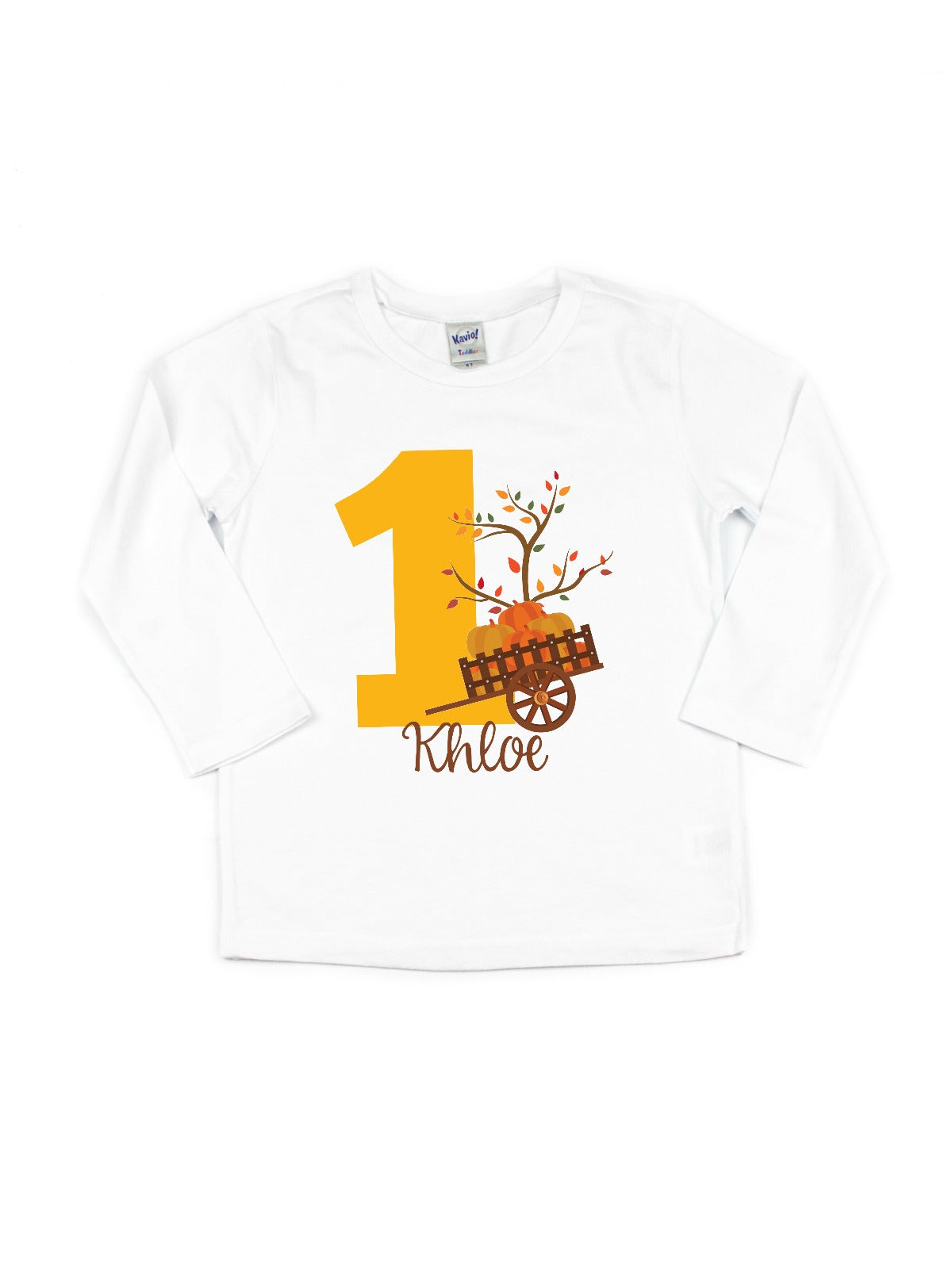 Pumpkin Wagon Girls Custom Birthday Shirt