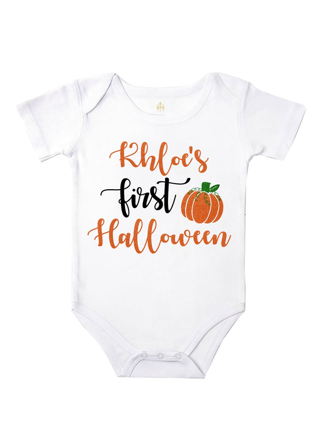 Baby Girl Personalized First Halloween Bodysuit