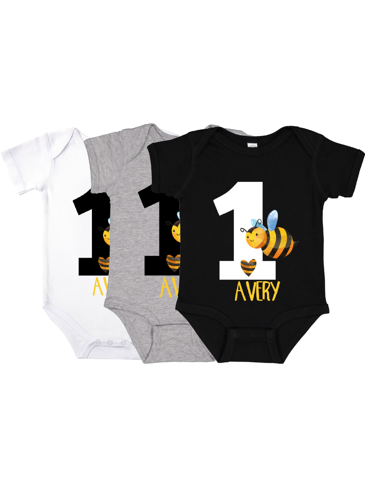 baby first birthday bumble bee one piece 