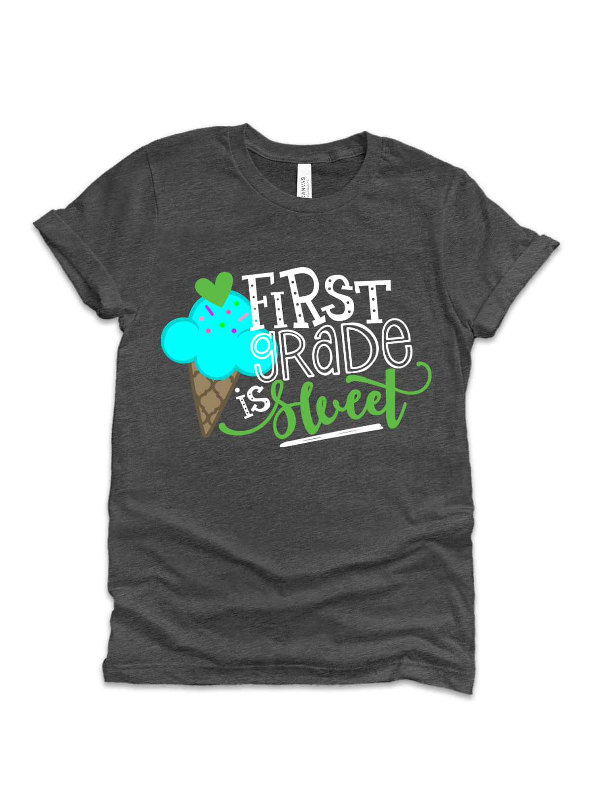 fourth grade is sweet heather gray tee