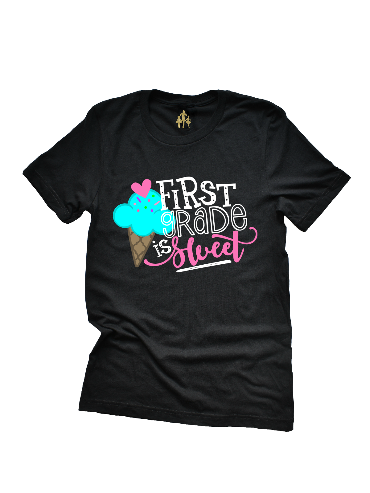 first grade is sweet adult shirt in black