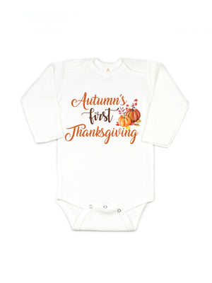 Personalized First Thanksgiving Baby Girl Personalized Bodysuit