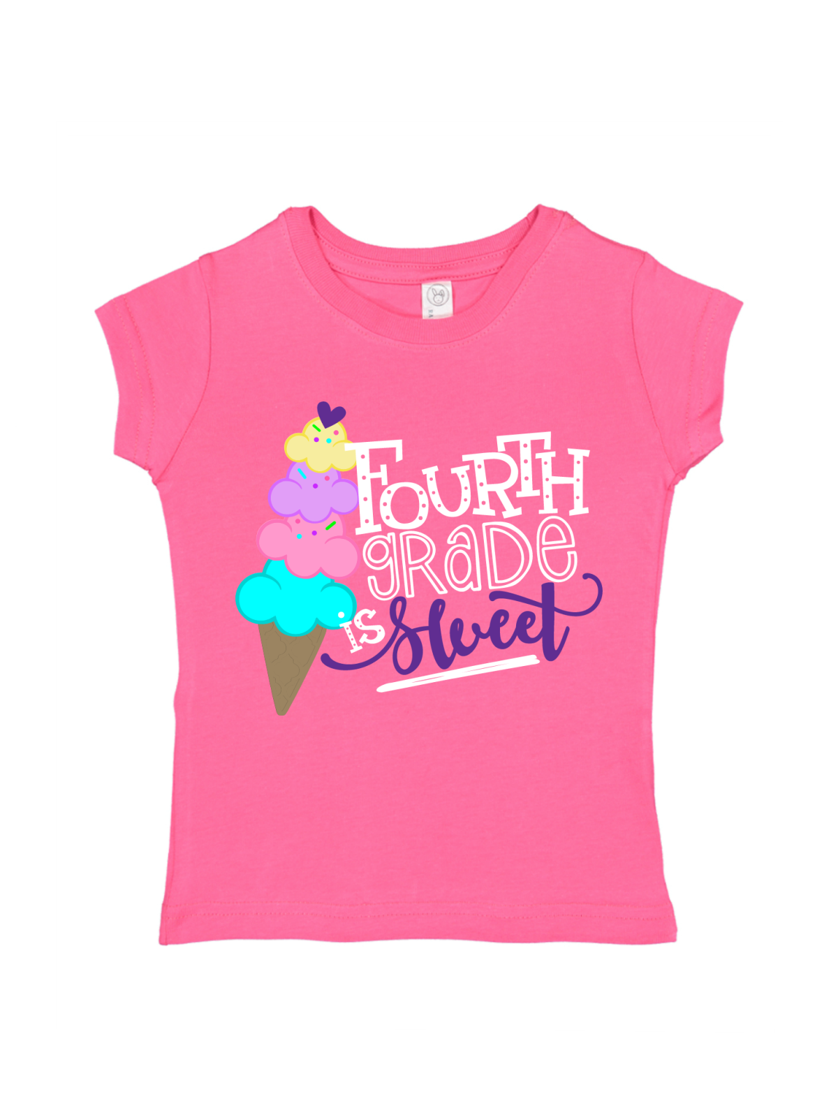 Fourth Grade is Sweet Girls Raspberry Pink Shirt