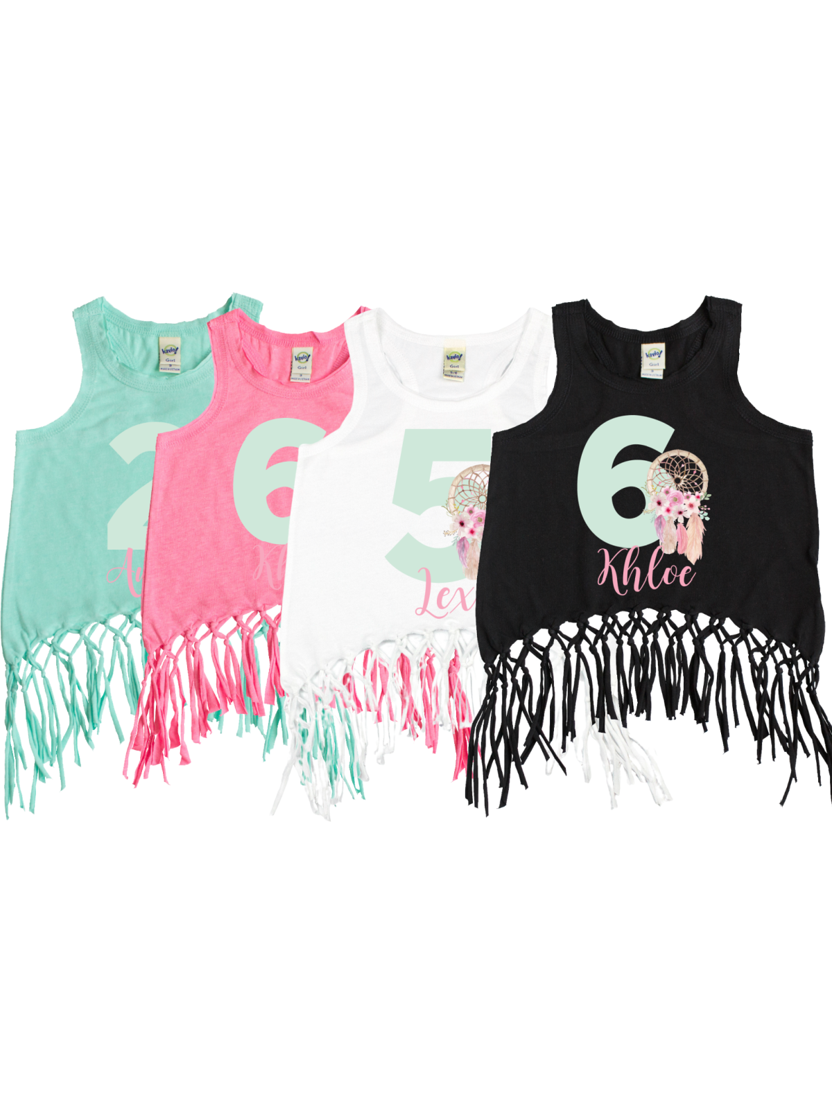 personalized girls fringe birthday shirts