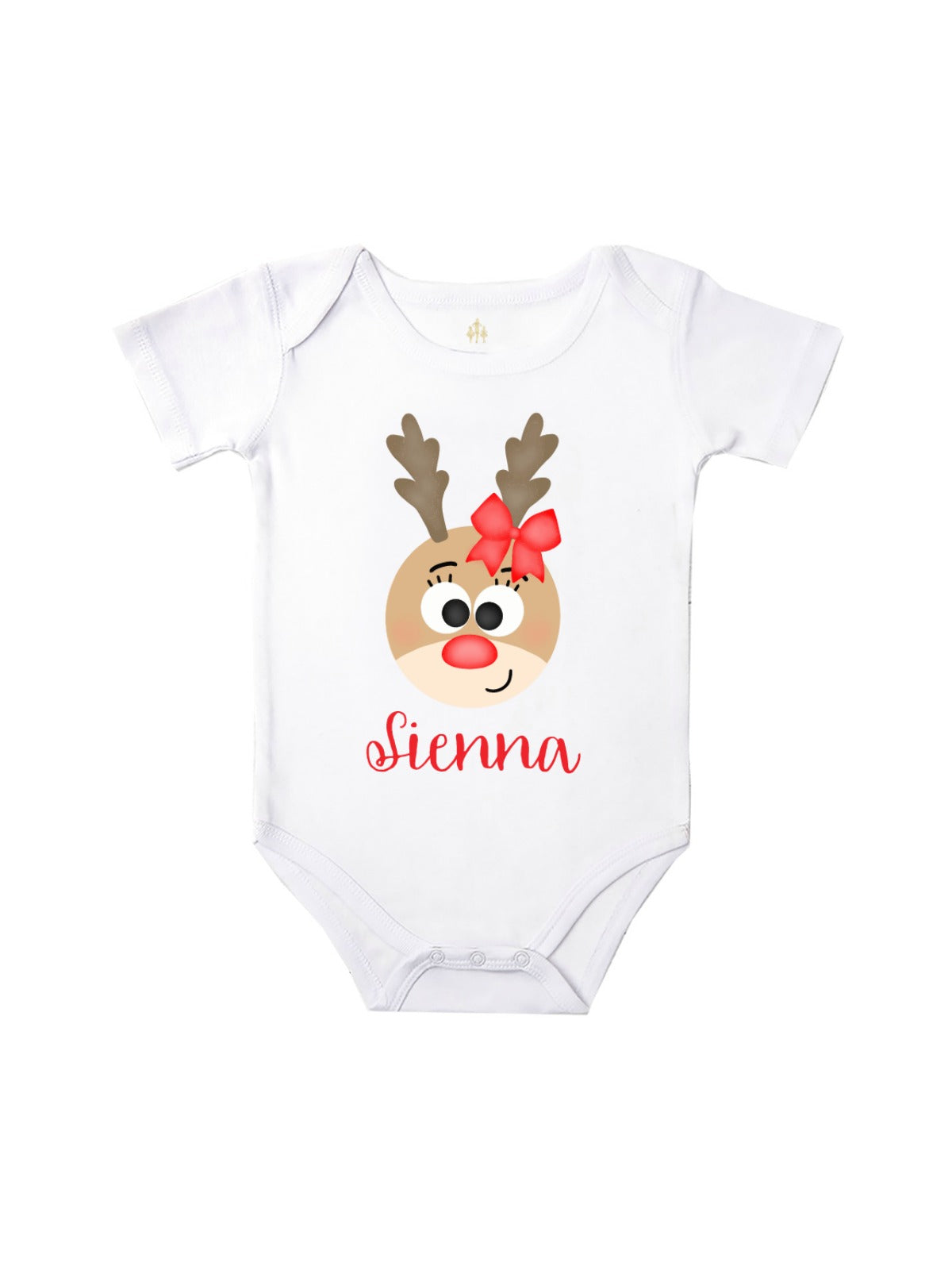 girls personalized christmas baby one-piece