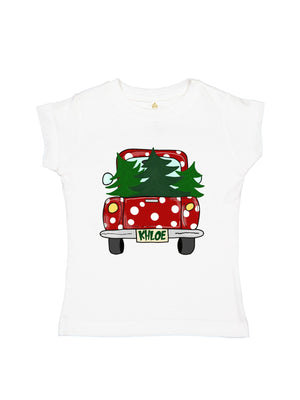 personalized girls Christmas t-shirt