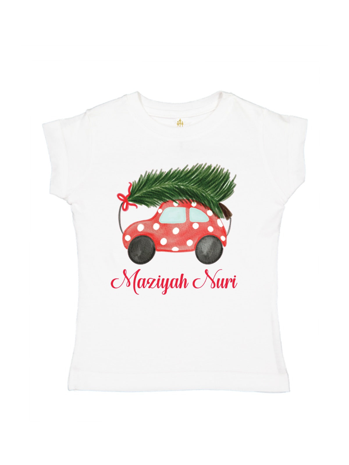 girls personalized Christmas shirt