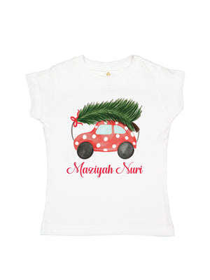 girls personalized Christmas shirt