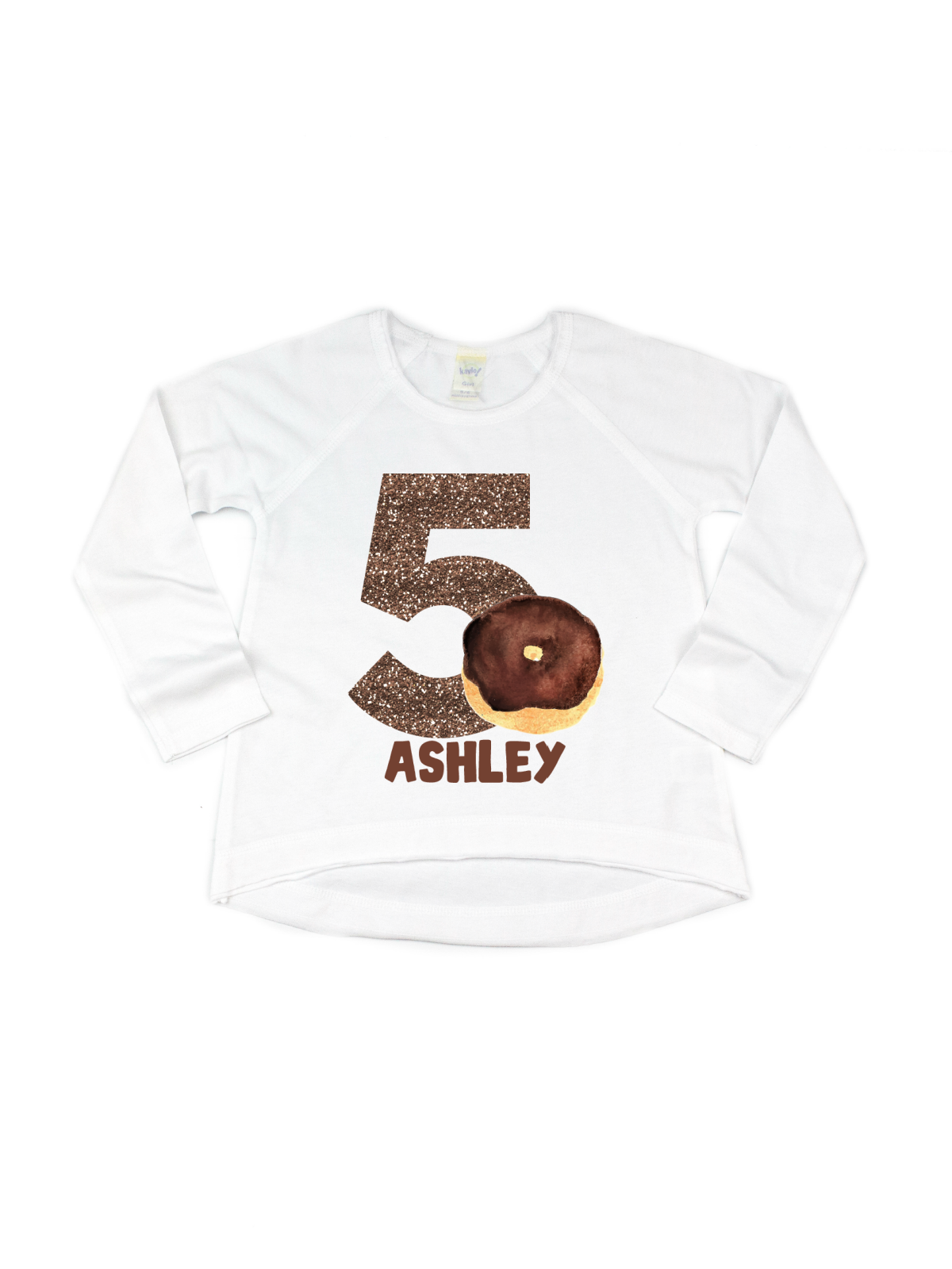 personalized chocolate donut birthday shirt