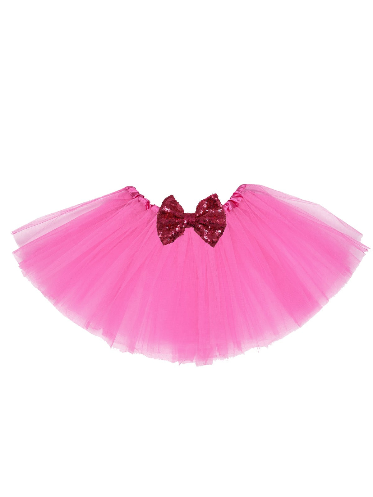girls pink tutu with hot pink sequin bow