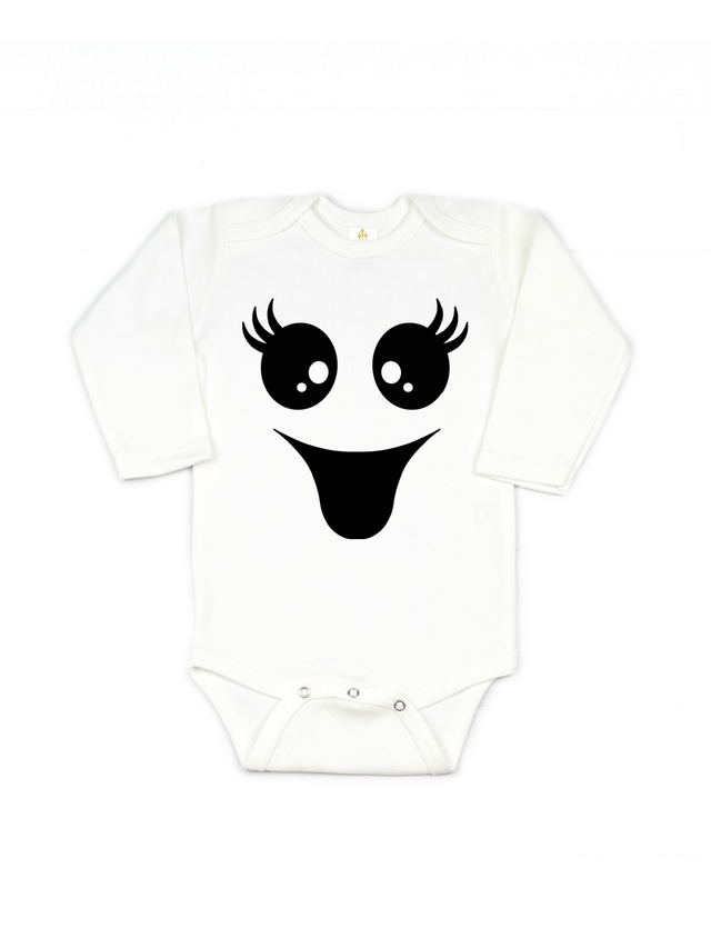Smiling Ghost Baby Halloween Bodysuit
