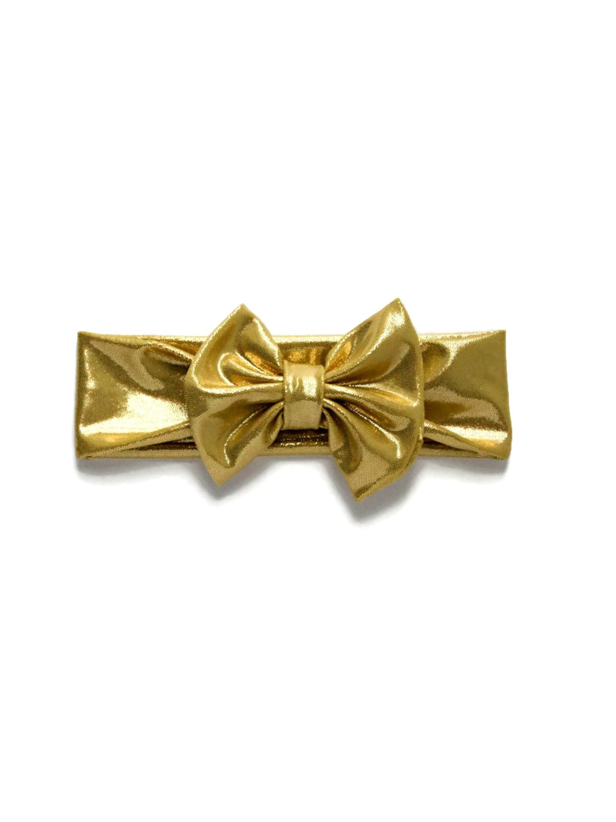 Bow Headband - Metallic Gold
