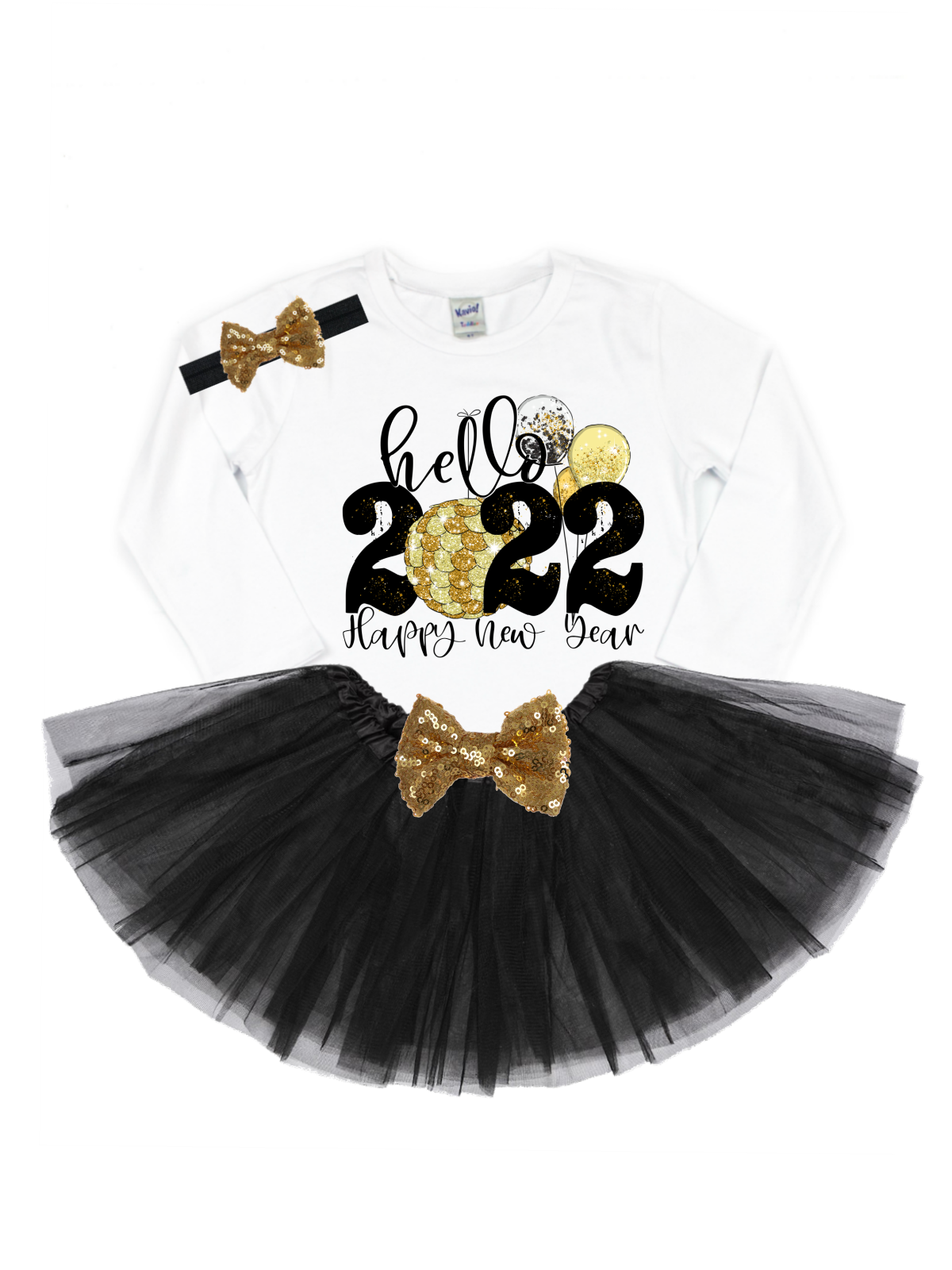 Hello 2022 Girls Tutu Outfit