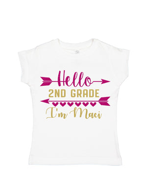 girls first day of school tee