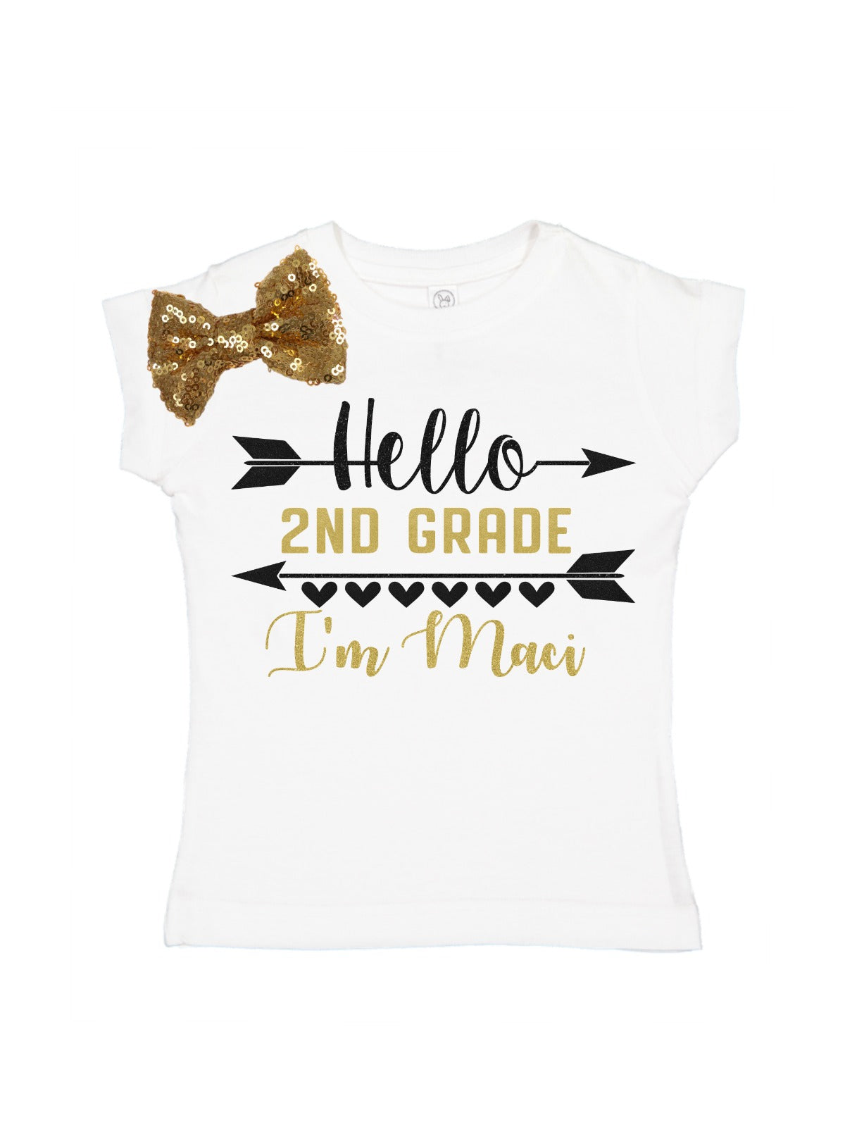 first day of school girls personalized shirt