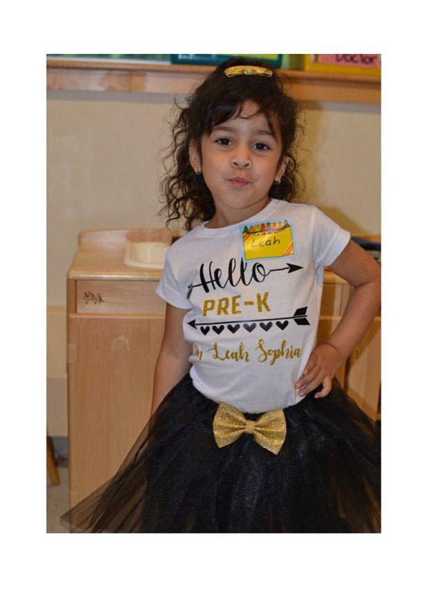 hello pre school girls t-shirt