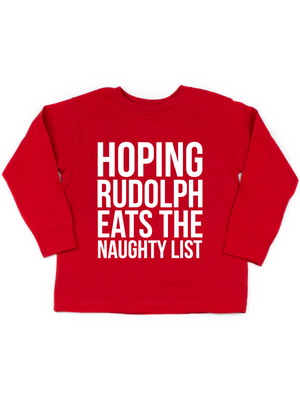 Hoping Rudolph Eats The List - Girl's T-Shirt