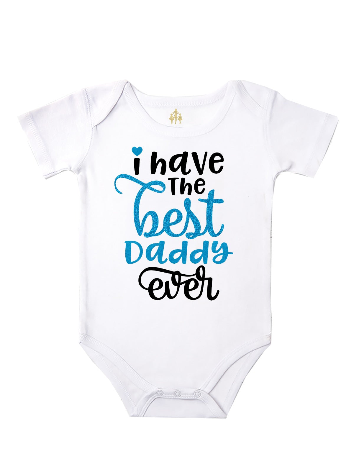 I Have The Best Daddy Ever Baby Girl Bodysuit - Black and Blue