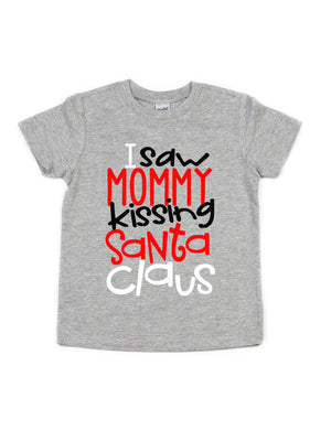 I saw mommy kissing santa kids t-shirt