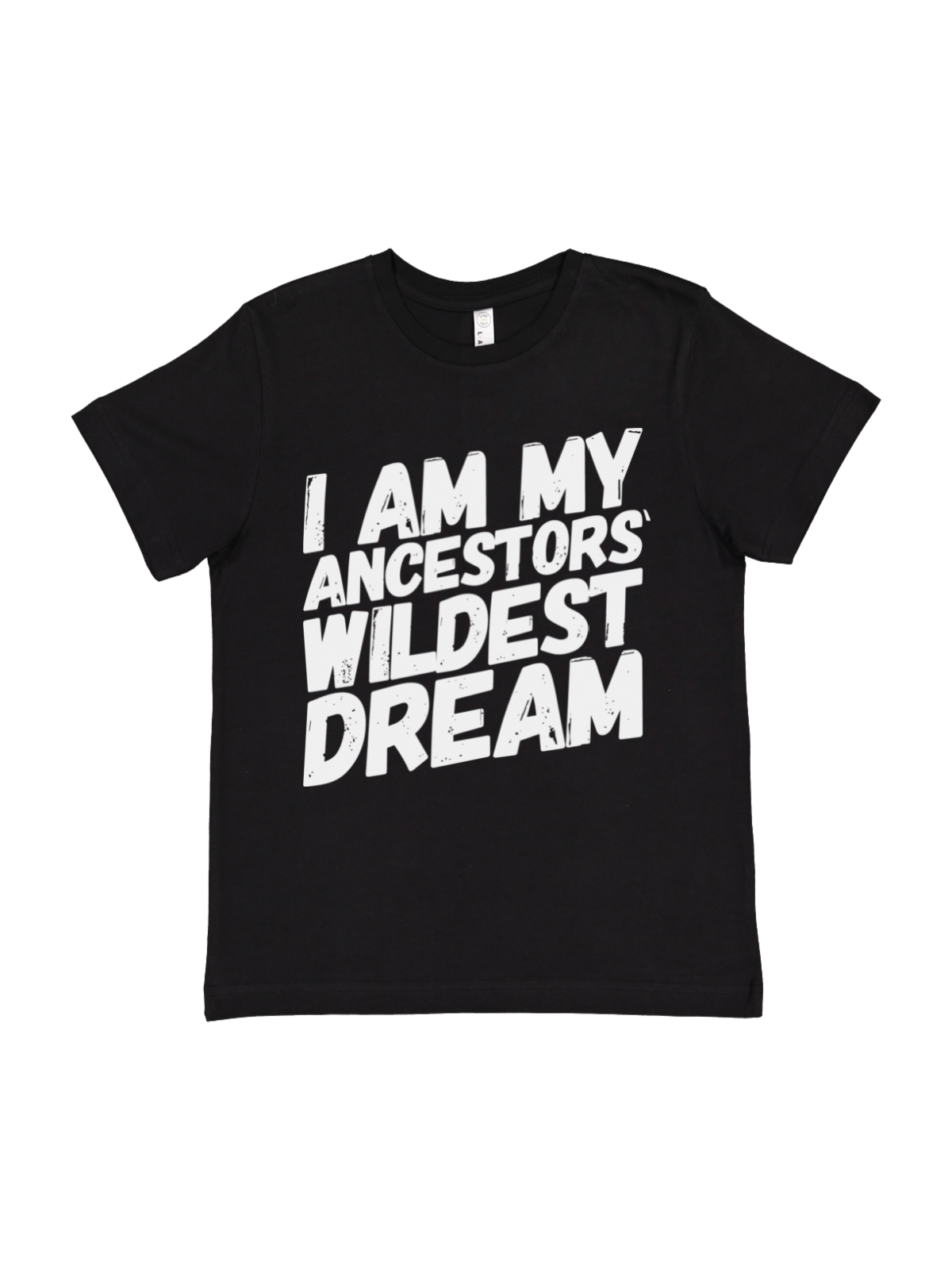 I Am My Ancestors Wildest Dream Kids Black History Shirt in Black