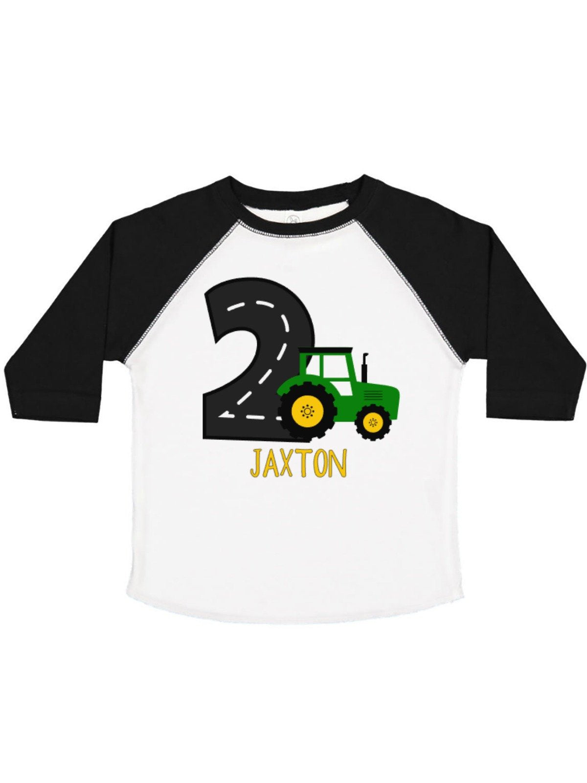 Personalized Tractor 3/4 Raglan T-Shirt