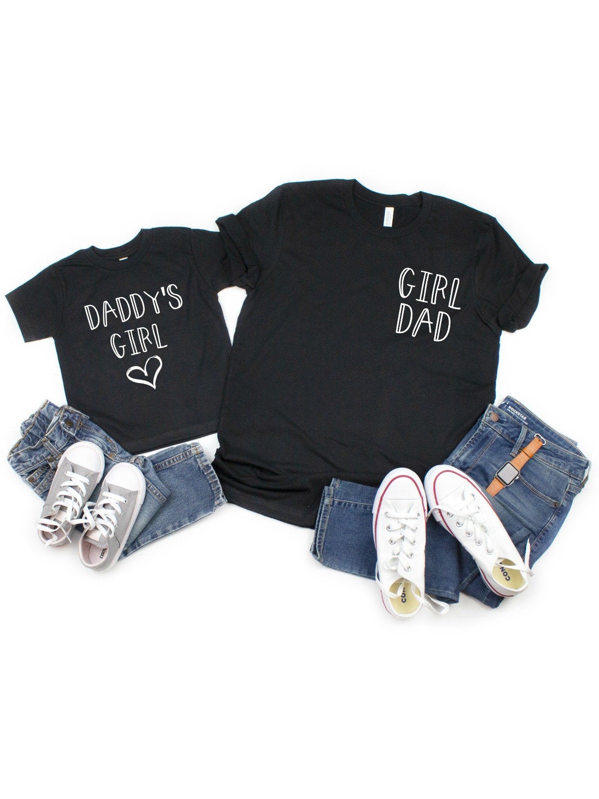 Daddy's Girl Matching Shirts- Black