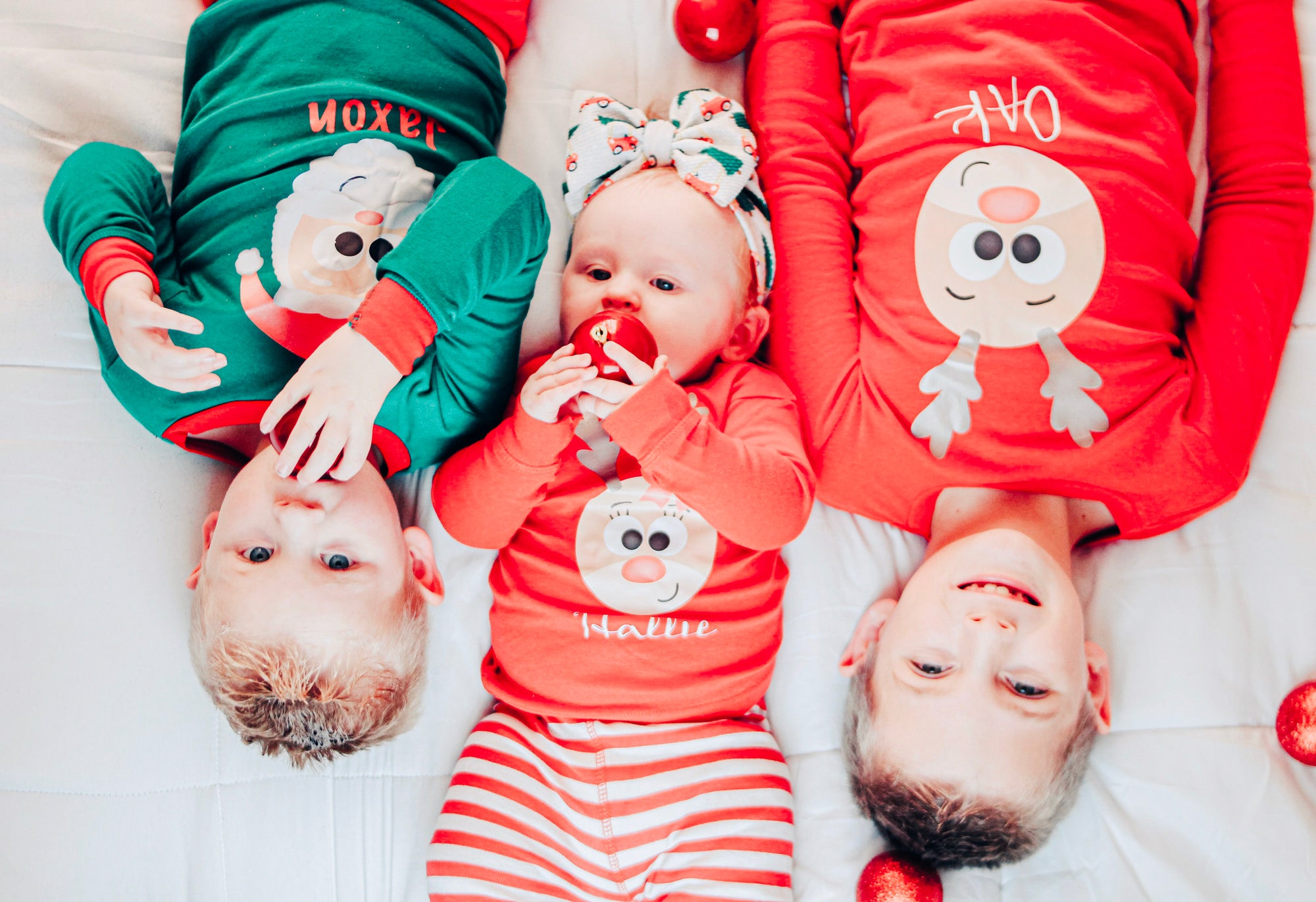 Cute Kids Personalized Christmas Pajamas Set