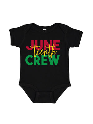 Juneteenth Crew Baby Bodysuit in Black