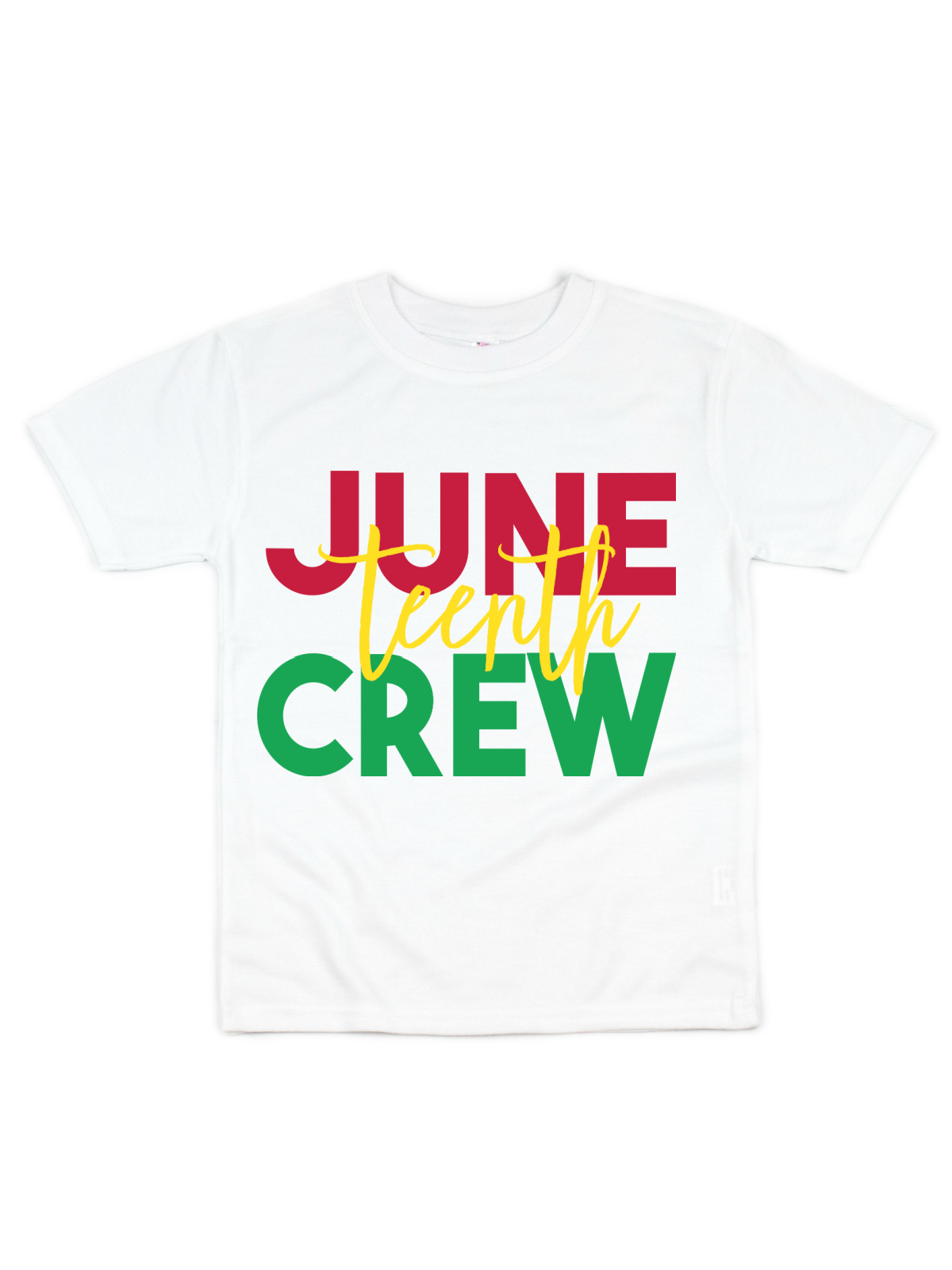 Juneteenth Crew Kids Shirt in White