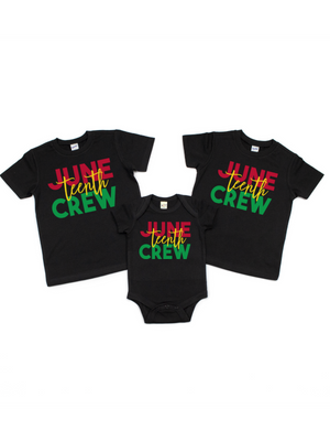 Juneteenth Crew Tees - Black
