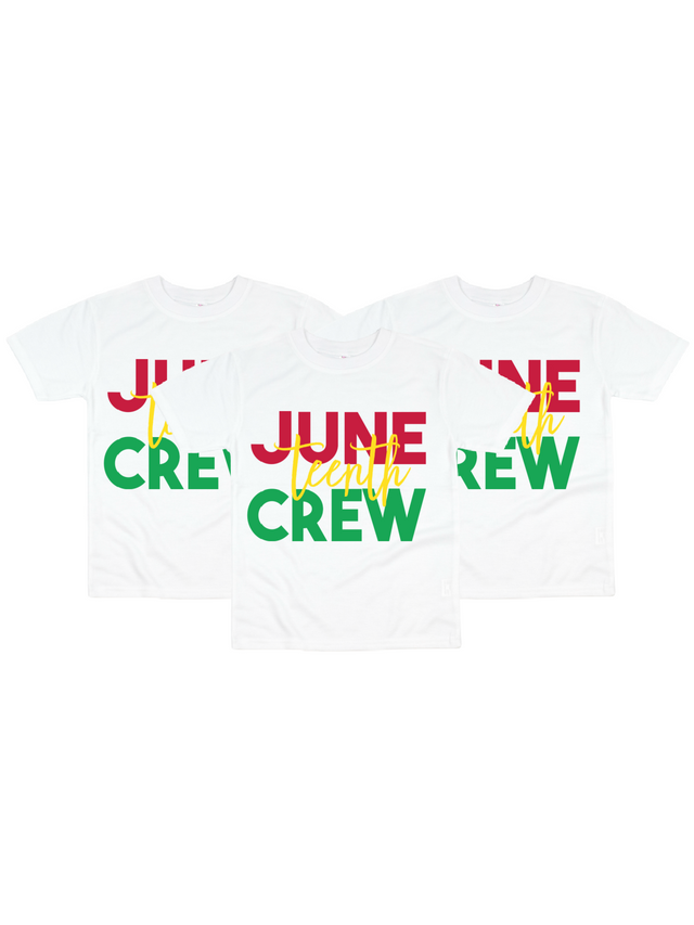 Juneteenth Crew Matching Family Shirts in White