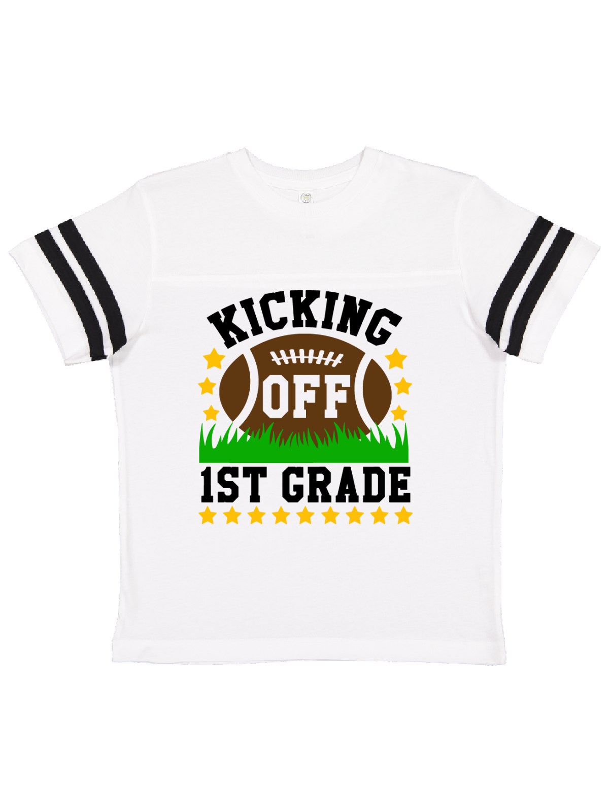 kicking off 4th grade kids football shirt
