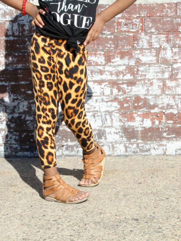 LEOPARD LEGGING, ADJUSTABLE LEGING WITH LEOPARD PRINT, KIDDOW - Minis  Only