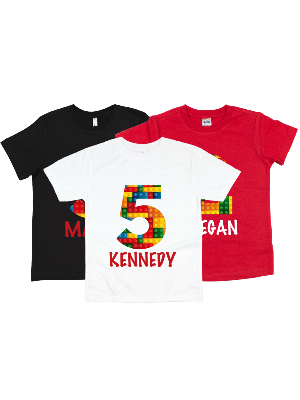 kids building blocks birthday shirts