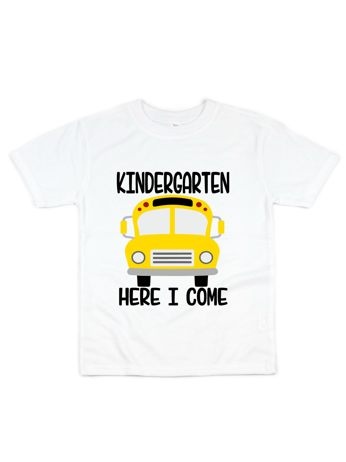 Kindergarten Here I Come Kids Shirt in White