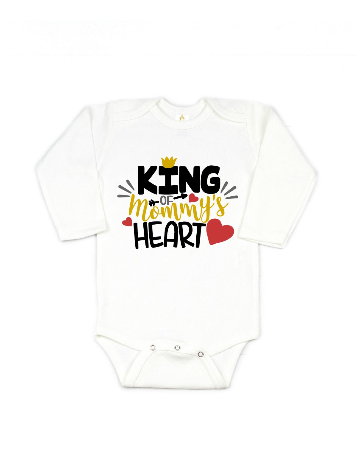 king of mommys heart boys baby bodysuit