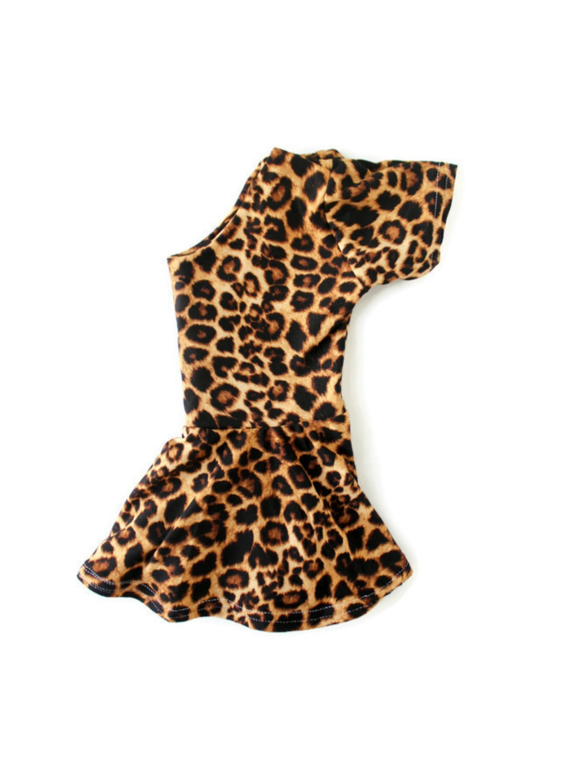 girls leopard peplum top