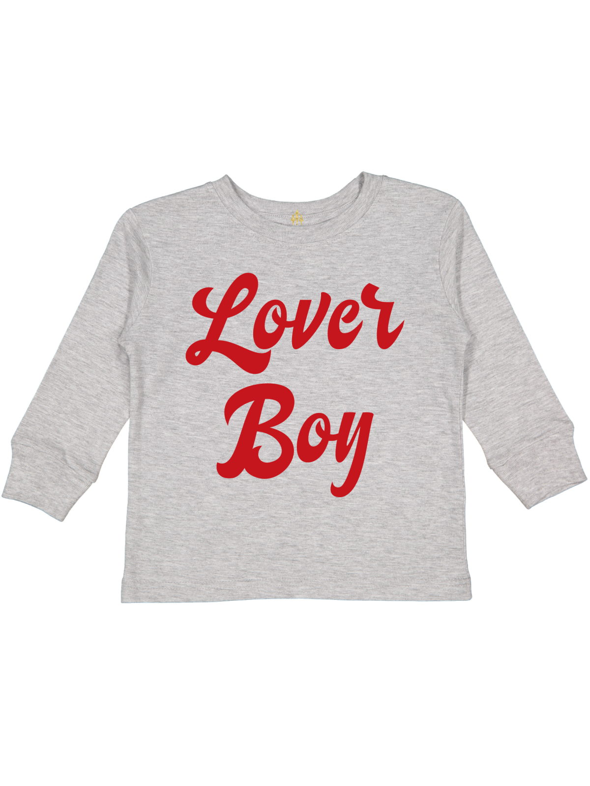 Lover Boy Kids Long Sleeve Tee - White & Heather Gray