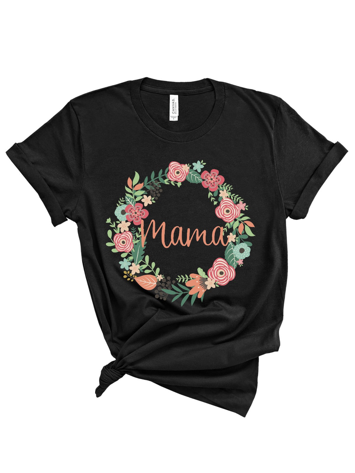 mother daughter matching floral wreath flower shirts set