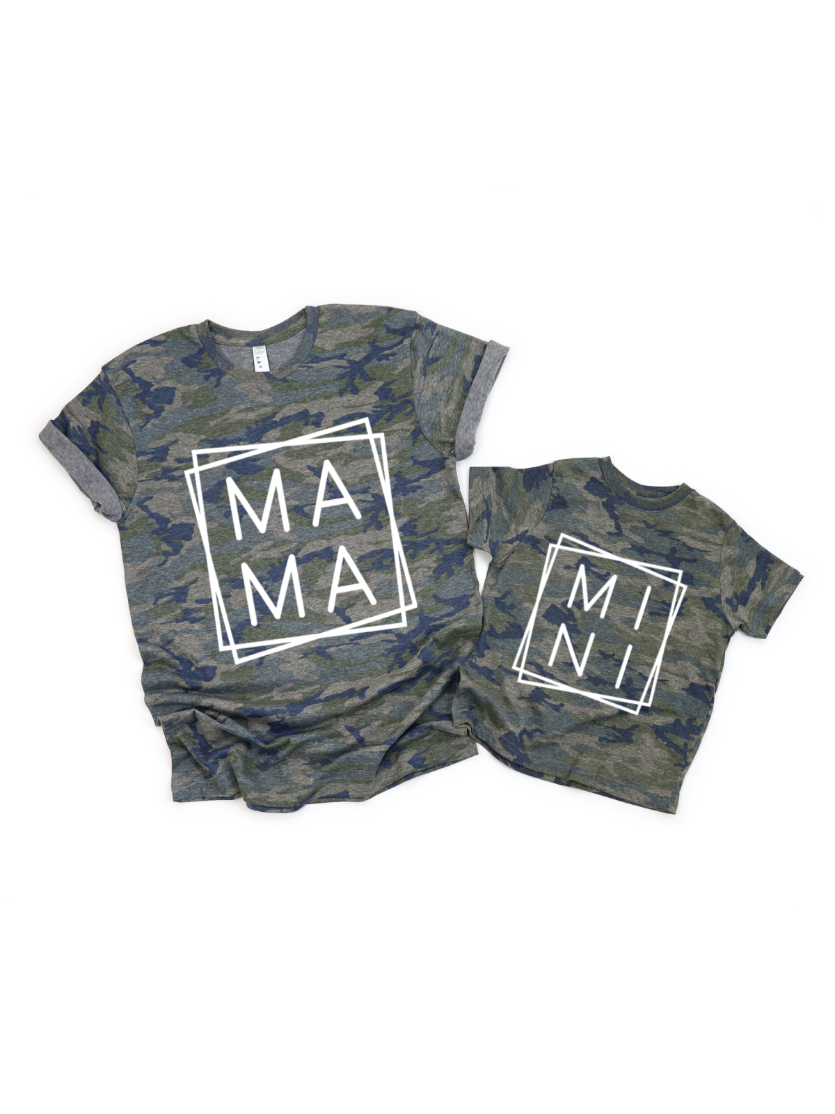 mama and mini camouflage t-shirt set